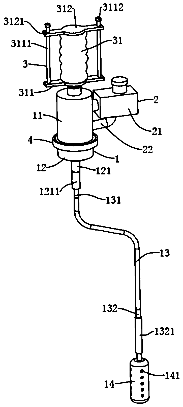 Non-invasive medication device for gynaecology nursing