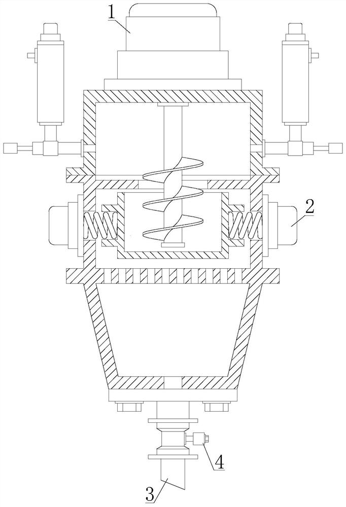 Mixing and blending device for water-borne wood paint production and implementation method of mixing and blending device