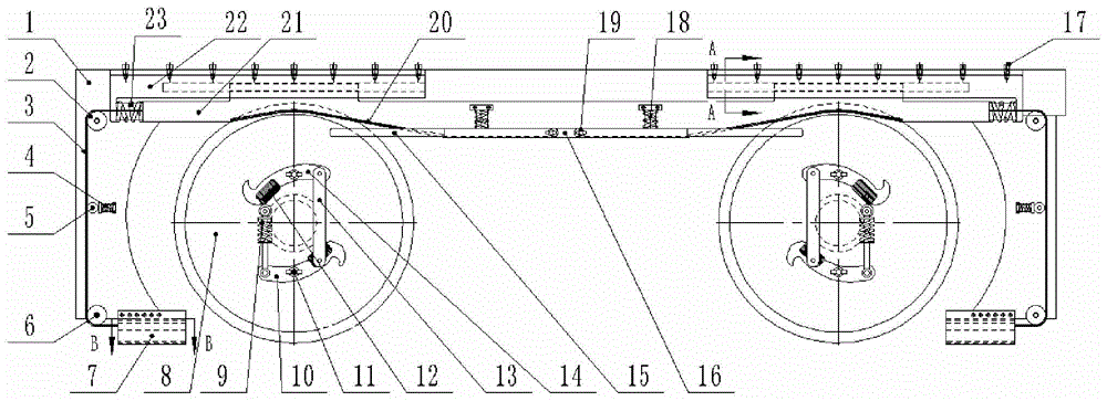 Rope breakage safety protection device for mining car of inclined shaft