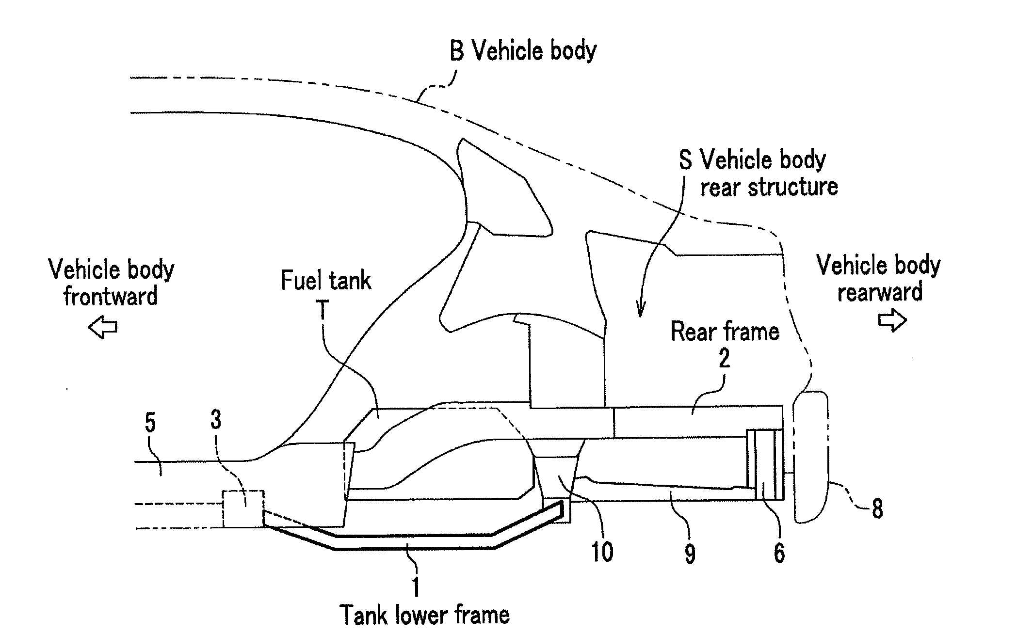 Vehicle body rear structure