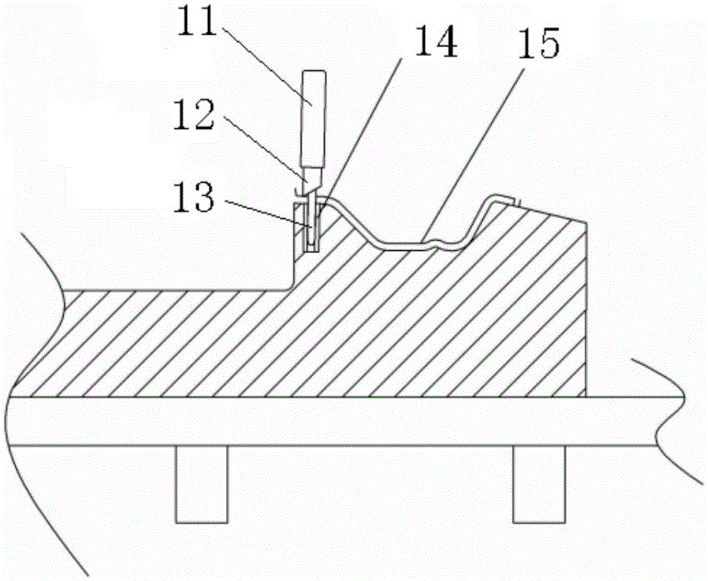 Detection equipment and stamped part non-circular hole detection pin thereof