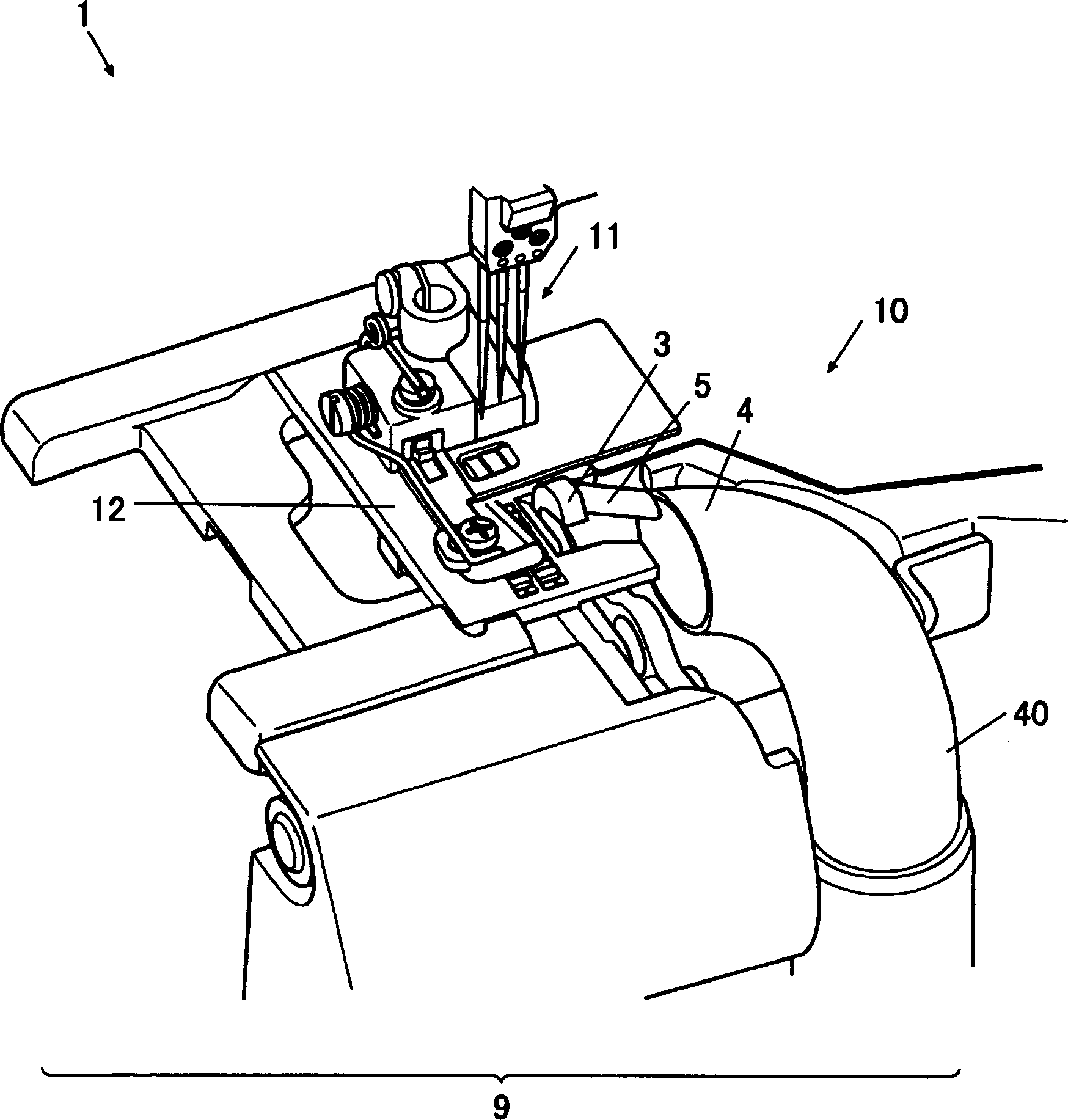 Cloth-cutting apparatus of sewing machine