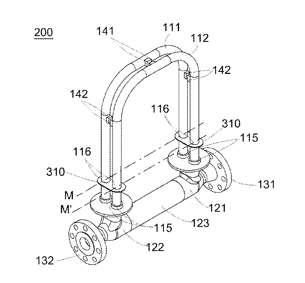 Coriolis Mass Flow Meter, Vibrating Tube Density Meter and Vibrating Sheet Used Therein