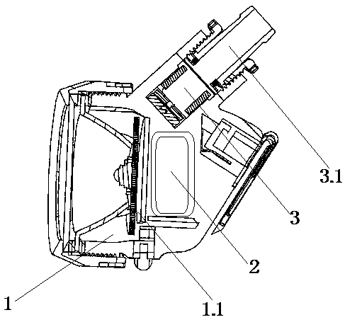 Mining head lamp with positioning function