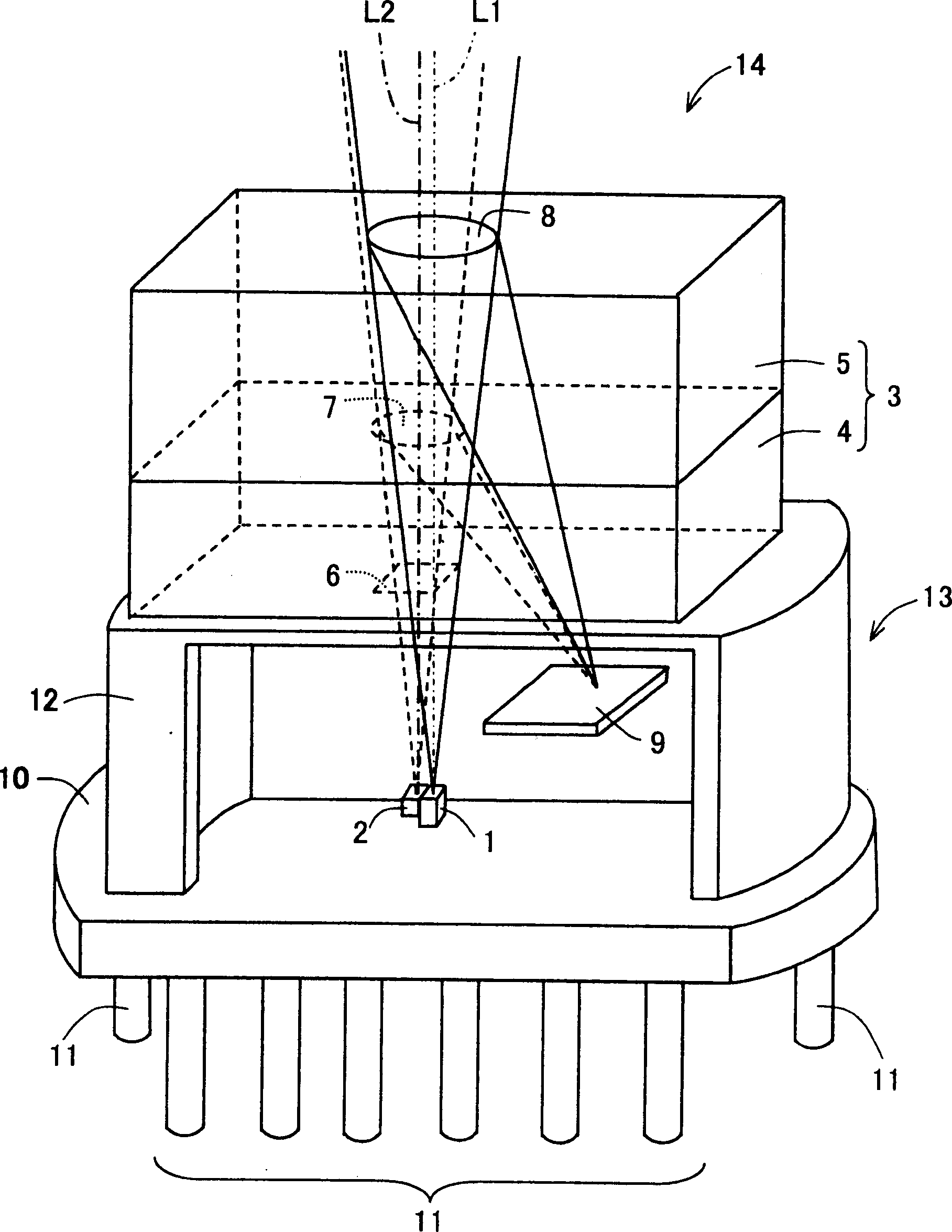 Holographic coupling element and its manufacturing method,and holographic laser unit and optical pickup device