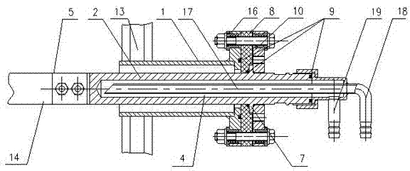 Water-cooled electrode of high temperature vacuum furnace