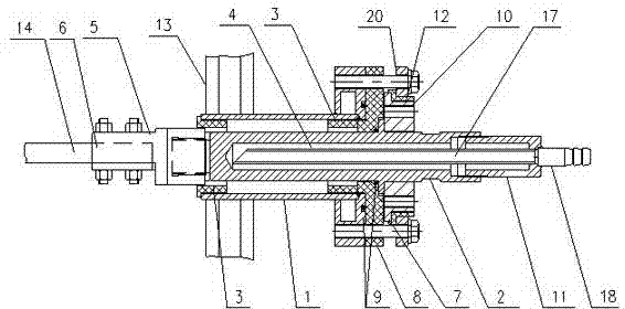 Water-cooled electrode of high temperature vacuum furnace