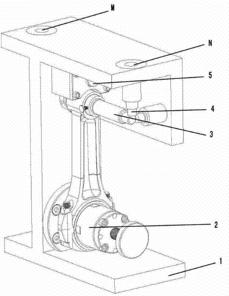 Device for measuring parallel degree, distortion degree and center distance of large and small head holes of connecting rod of piston engine