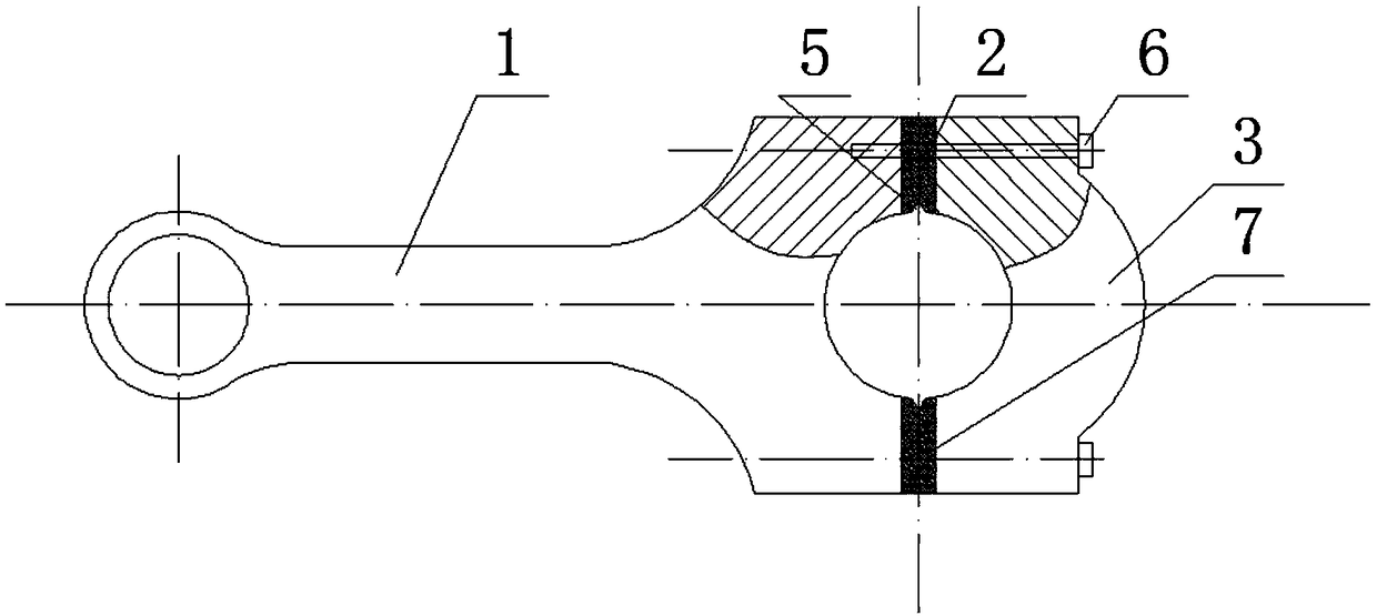 A kind of forging method of steel bimetal cracking connecting rod