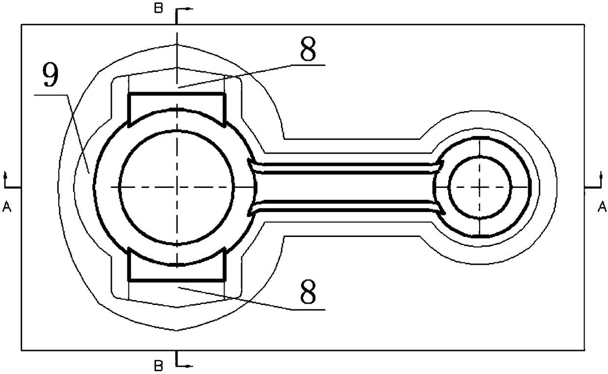 A kind of forging method of steel bimetal cracking connecting rod