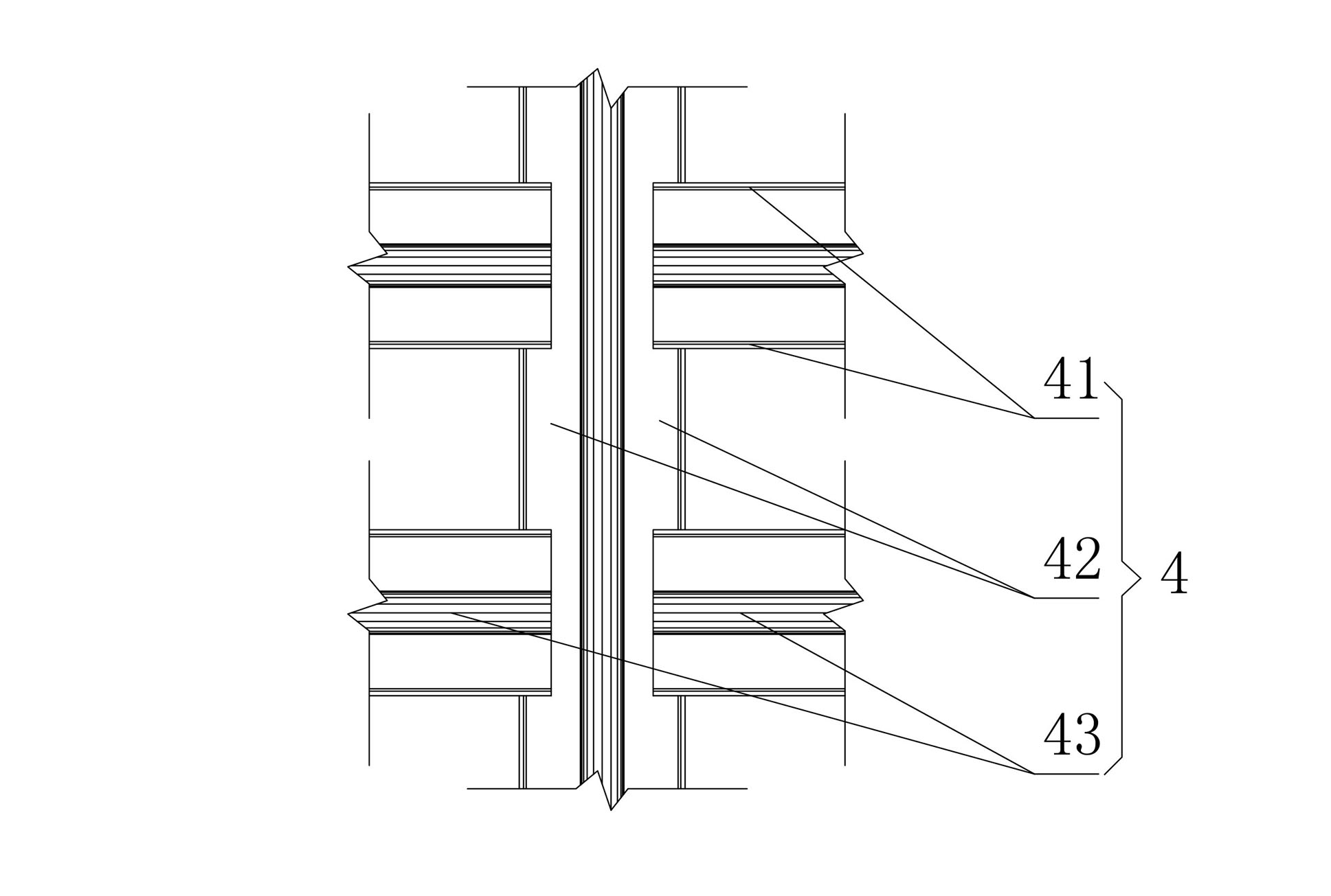 Joint drainage type cement concrete road structure and construction method thereof