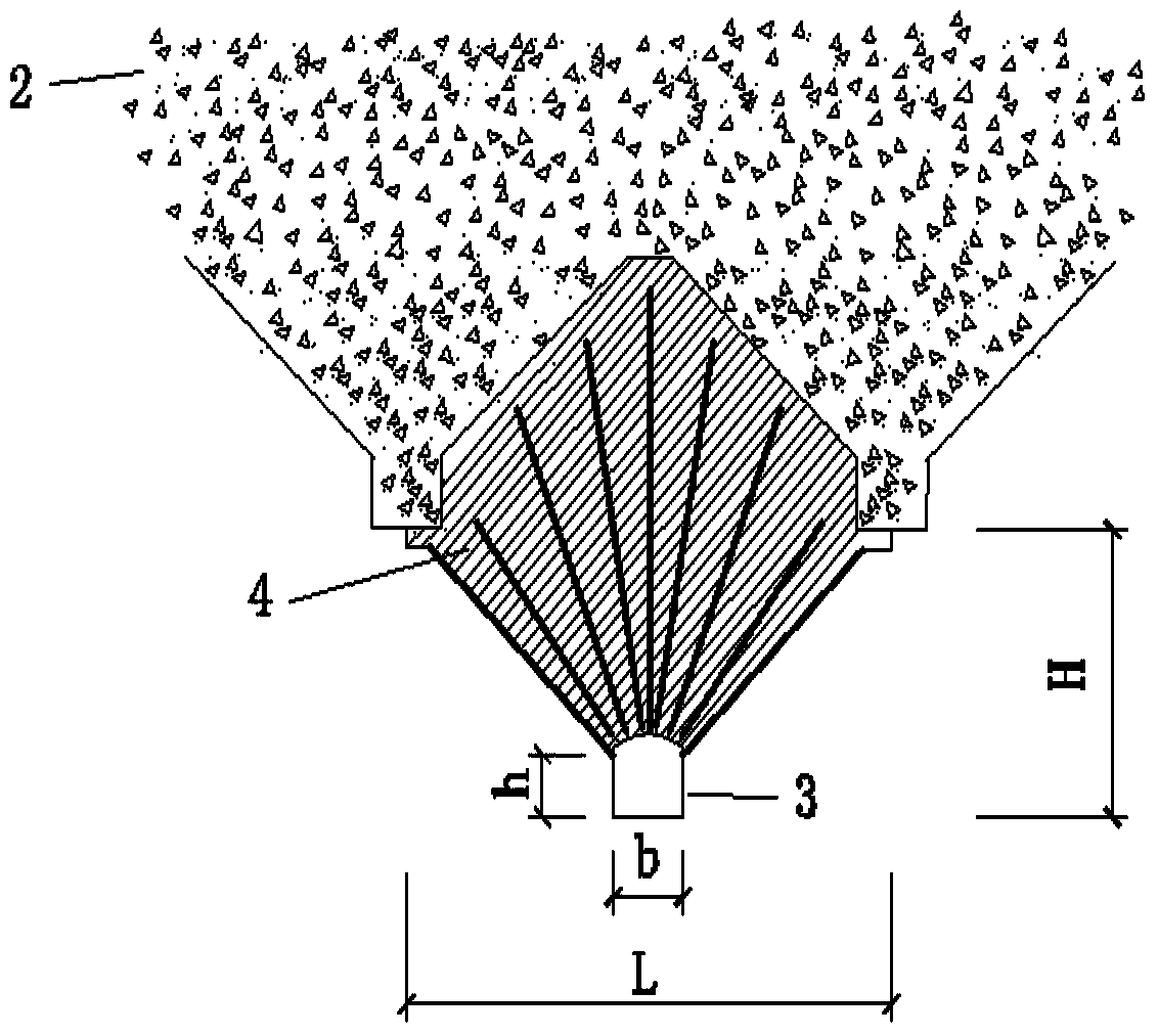 Method for measuring size of caved body obtained through non-sill-pillar sublevel caving mining