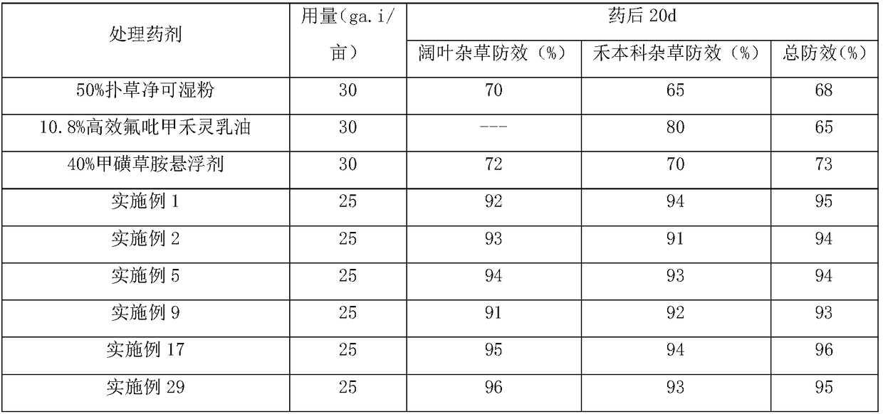 Ternary compound herbicide composition and application thereof to prevention and control of Chinese fir forest weeds