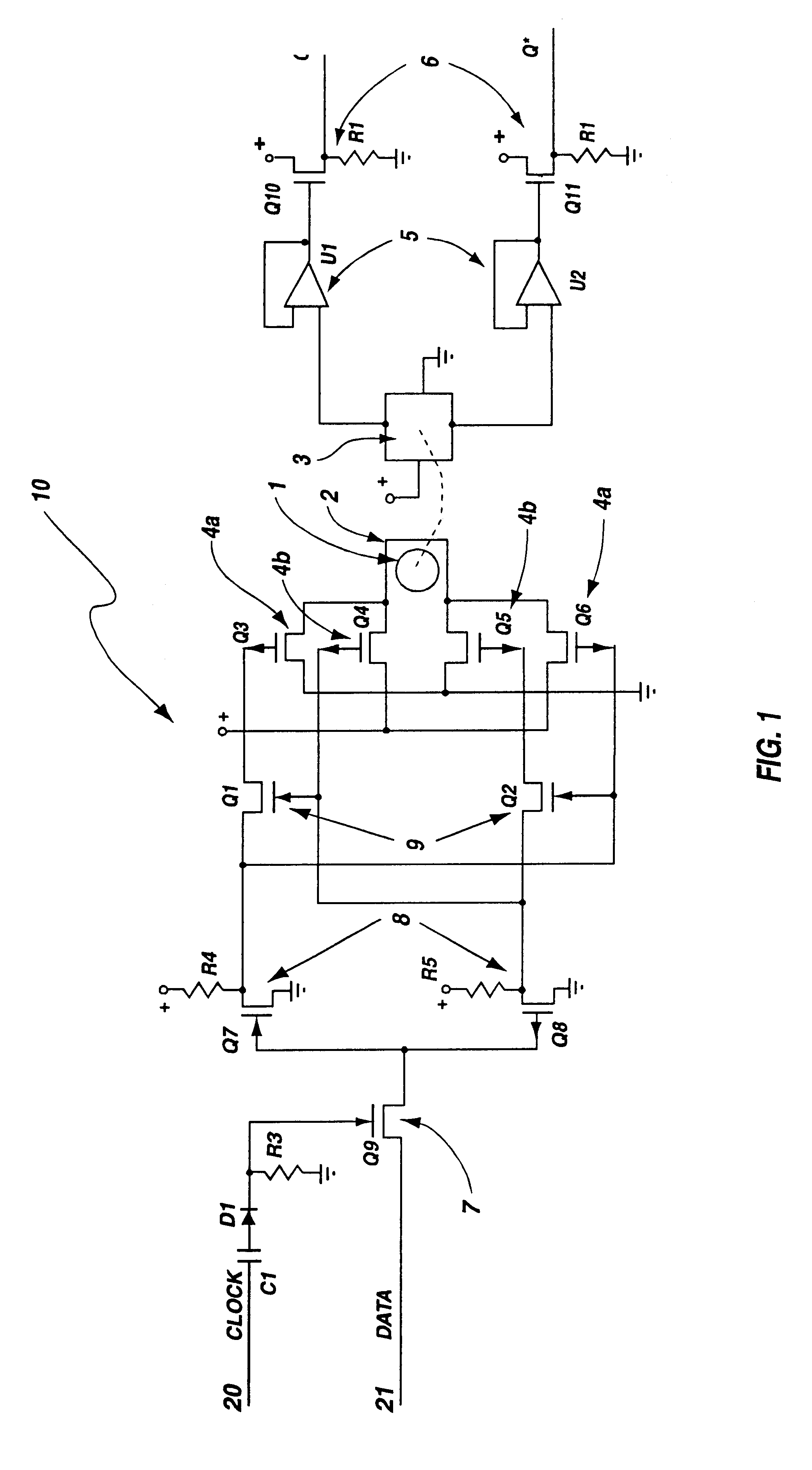 Programmable array logic circuit macrocell using ferromagnetic memory cells