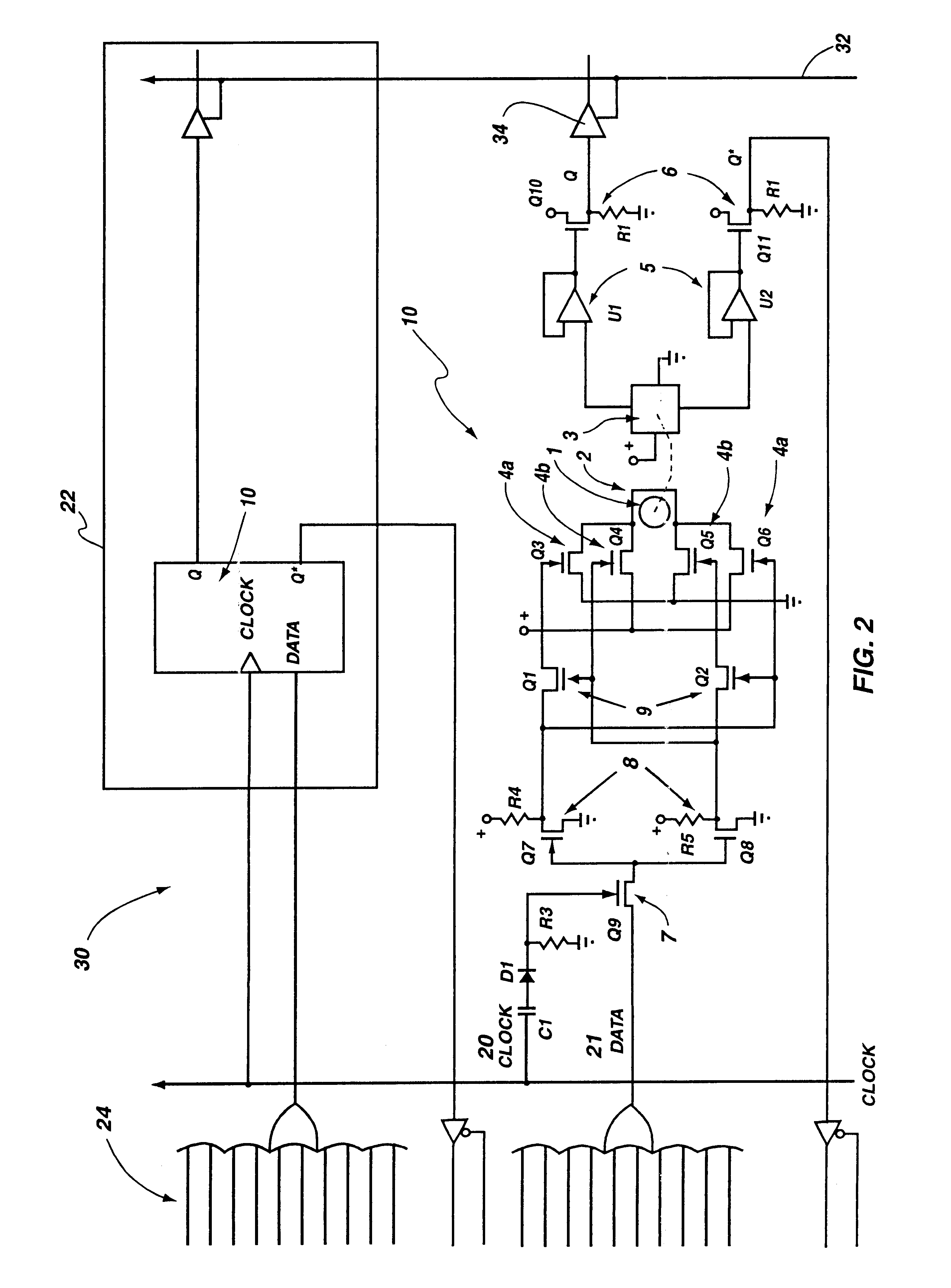 Programmable array logic circuit macrocell using ferromagnetic memory cells