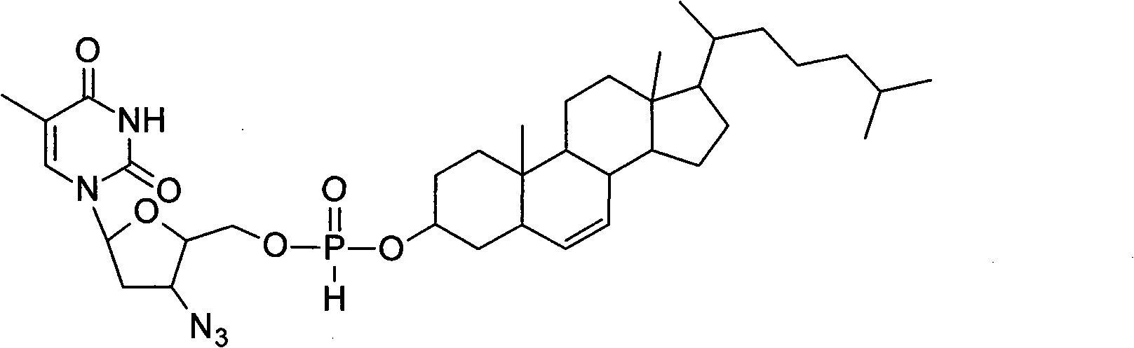 Application of zidovudine lipid derivative in medicaments for treating virus associated diseases