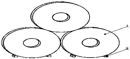 Manufacturing method for saddle frame for placing two layers of steel coils on large storage area