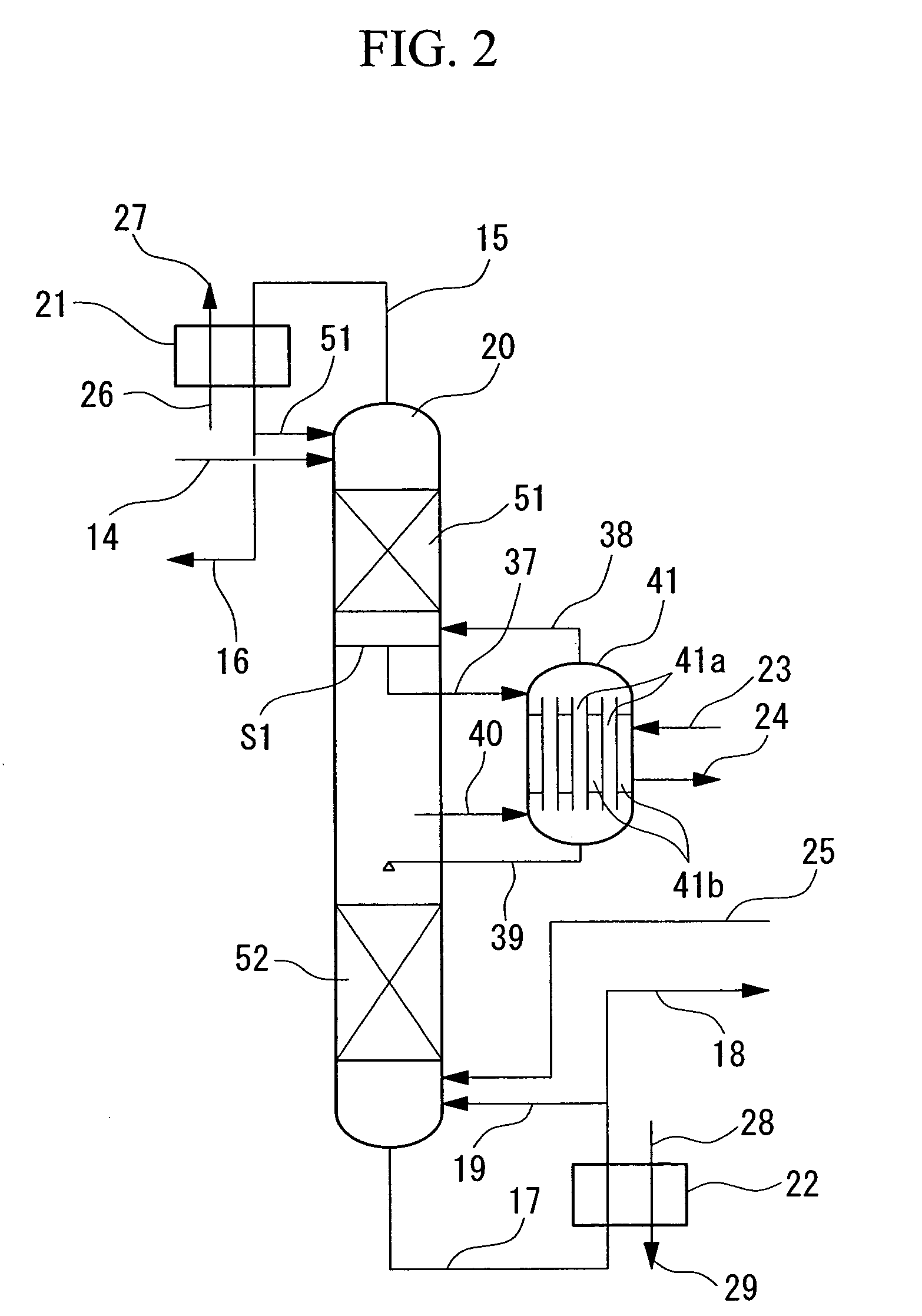 Method and device for separation and concentration by evaporation of mixture with separation factor of approx. 1