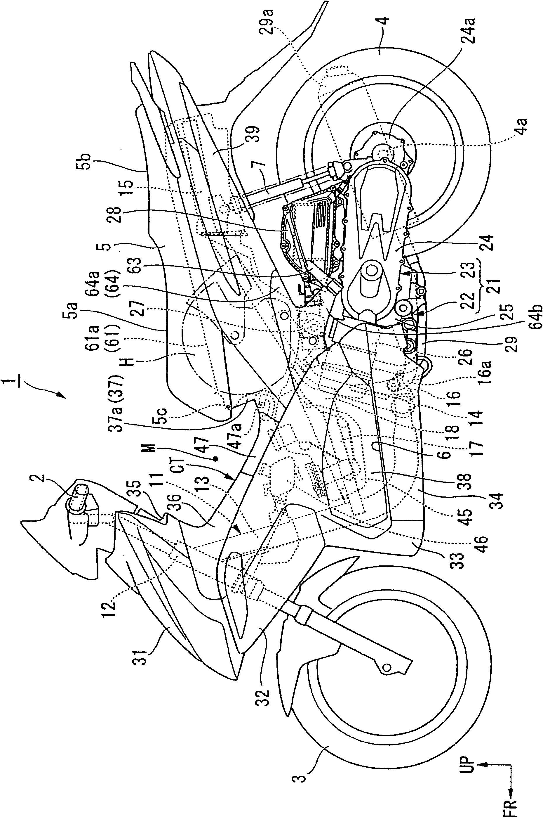 Air filter apparatus for riding type vehicle