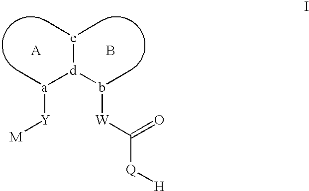 Carboxylic acid peri-substituted bicyclics for occlusive artery disease