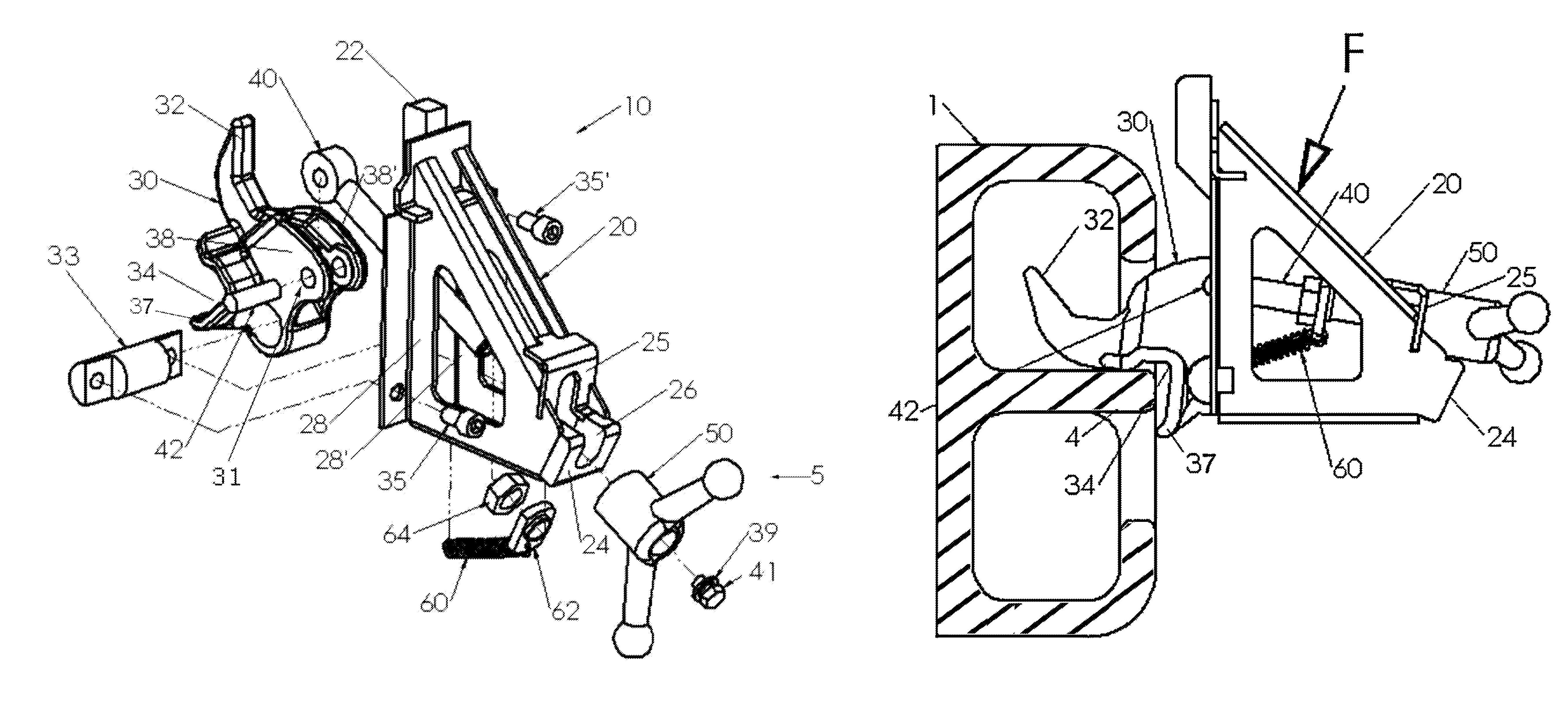 Railroad coupler mount