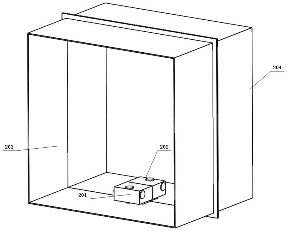 A high-precision positioning installation device for a common-plate flange air duct