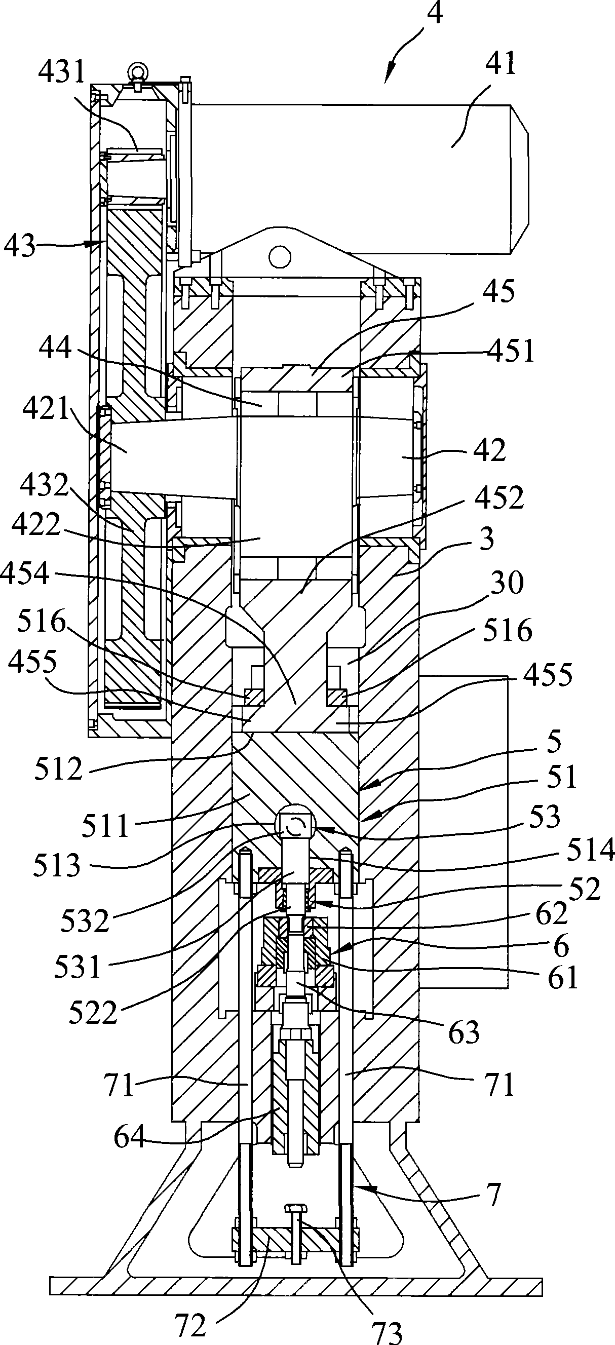 Vertical type forging machine