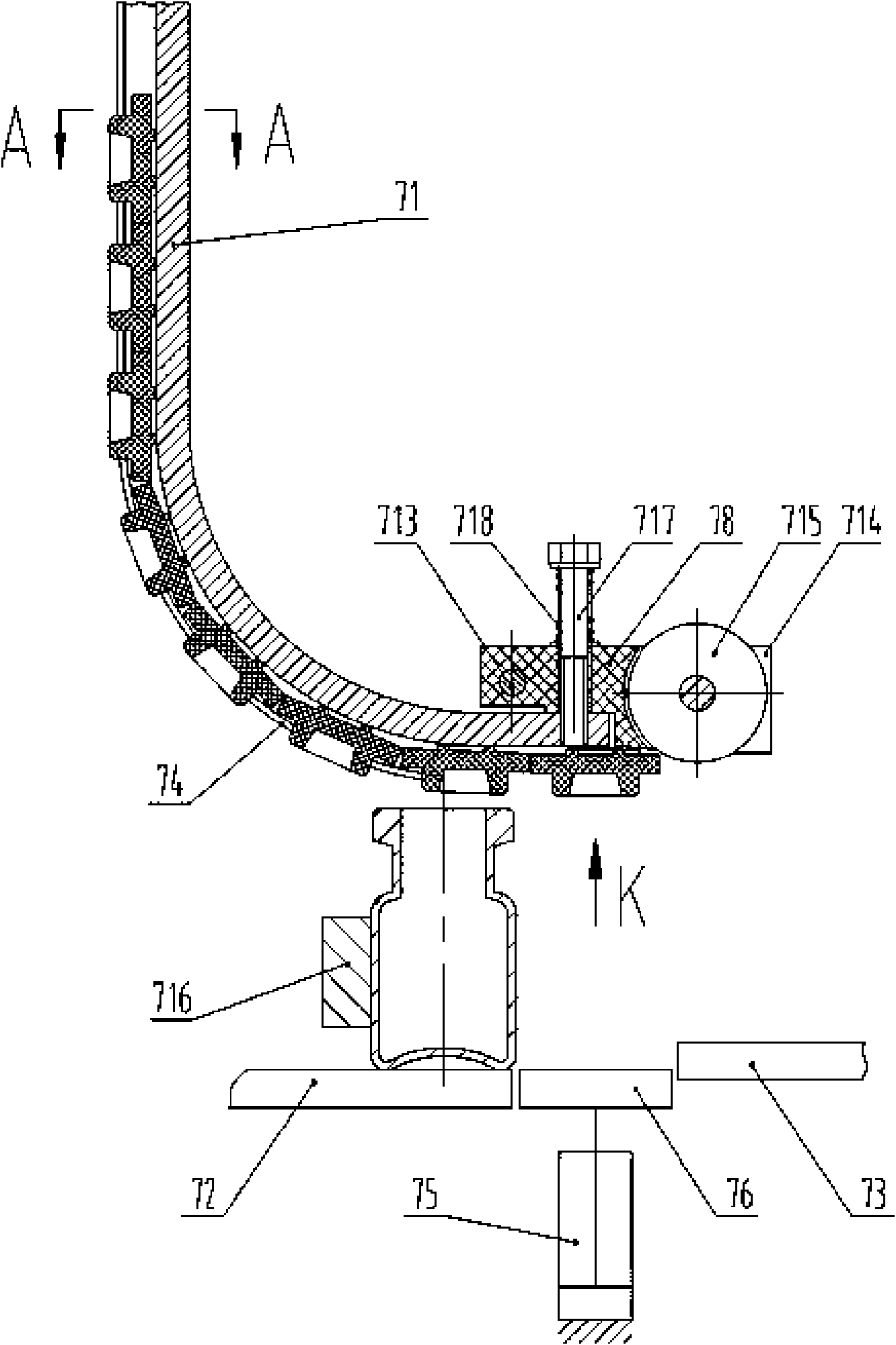 Linear filling plug-hanging and cover-hanging cover pressing machine