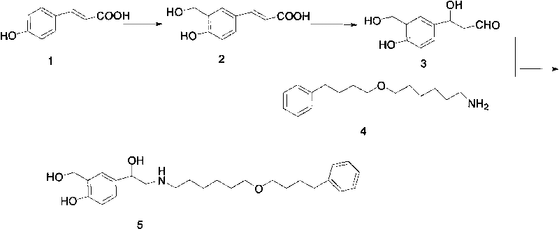 Method for preparing anti-asthmatic medicament of salmeterol