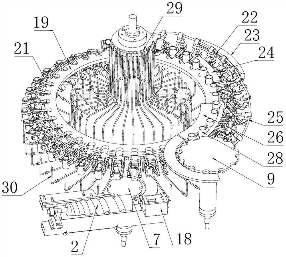 Bottle washing machine for large-diameter bottle