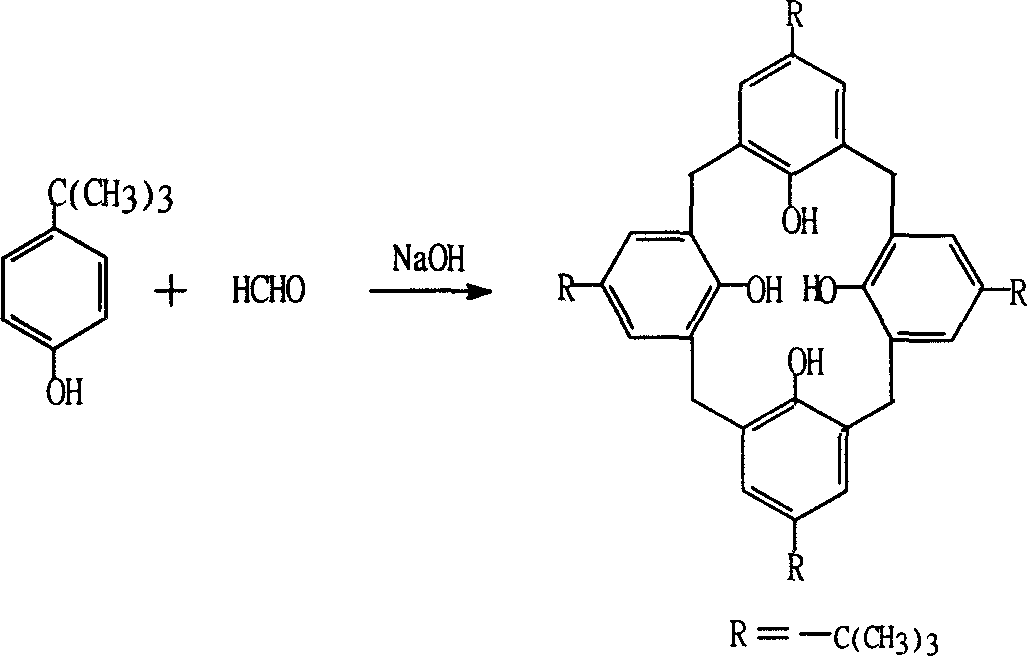 Calixarene [4] modified thermosetting phenolic resin and preparation method thereof