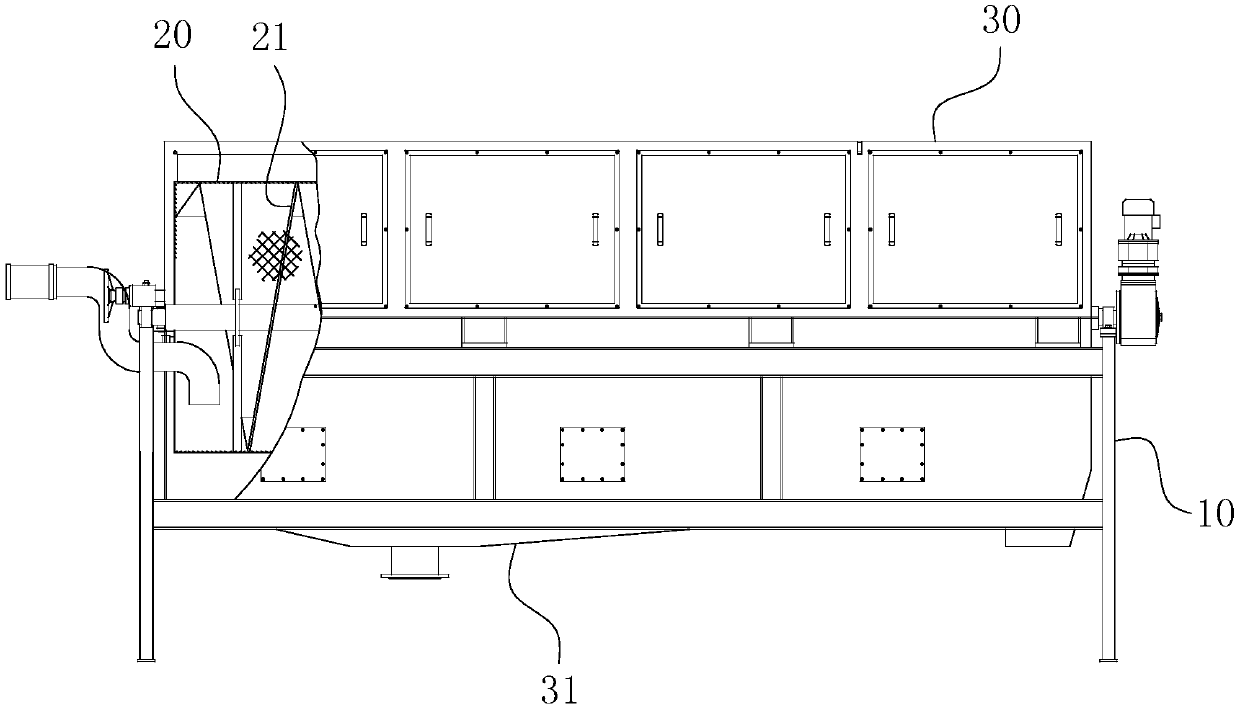 A centrifugal production system for separating gypsum