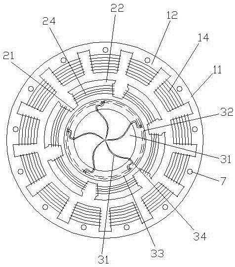 Through obverse assembling movable blade through-flow type hydraulic generator