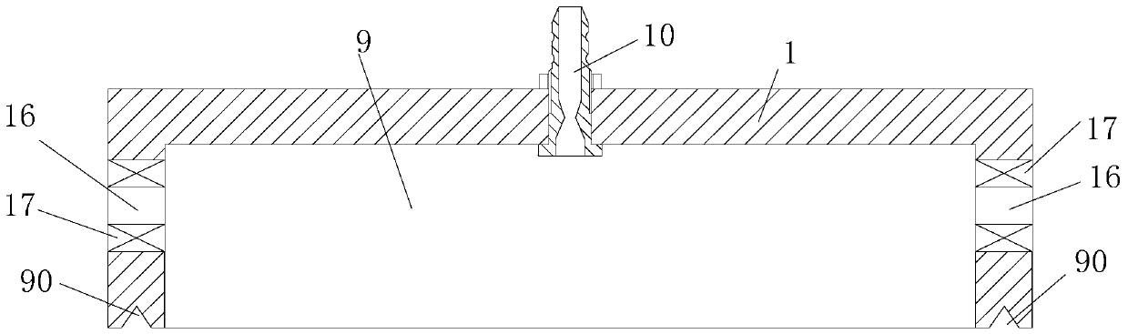 Cultured stone die cavity coloring and coating device and assembly line using cultured stone die cavity coloring coating device