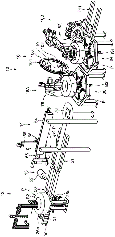 Inspection method and inspection line for tyres