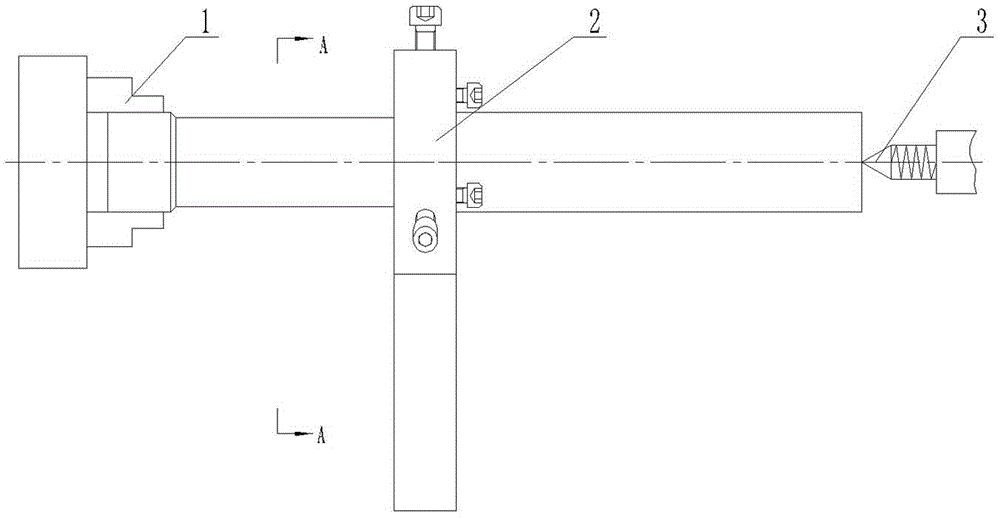 Device for machining slender shaft