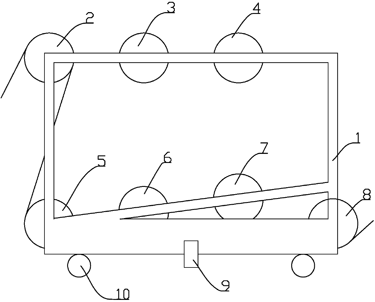 Paper feeding travel lengthening device