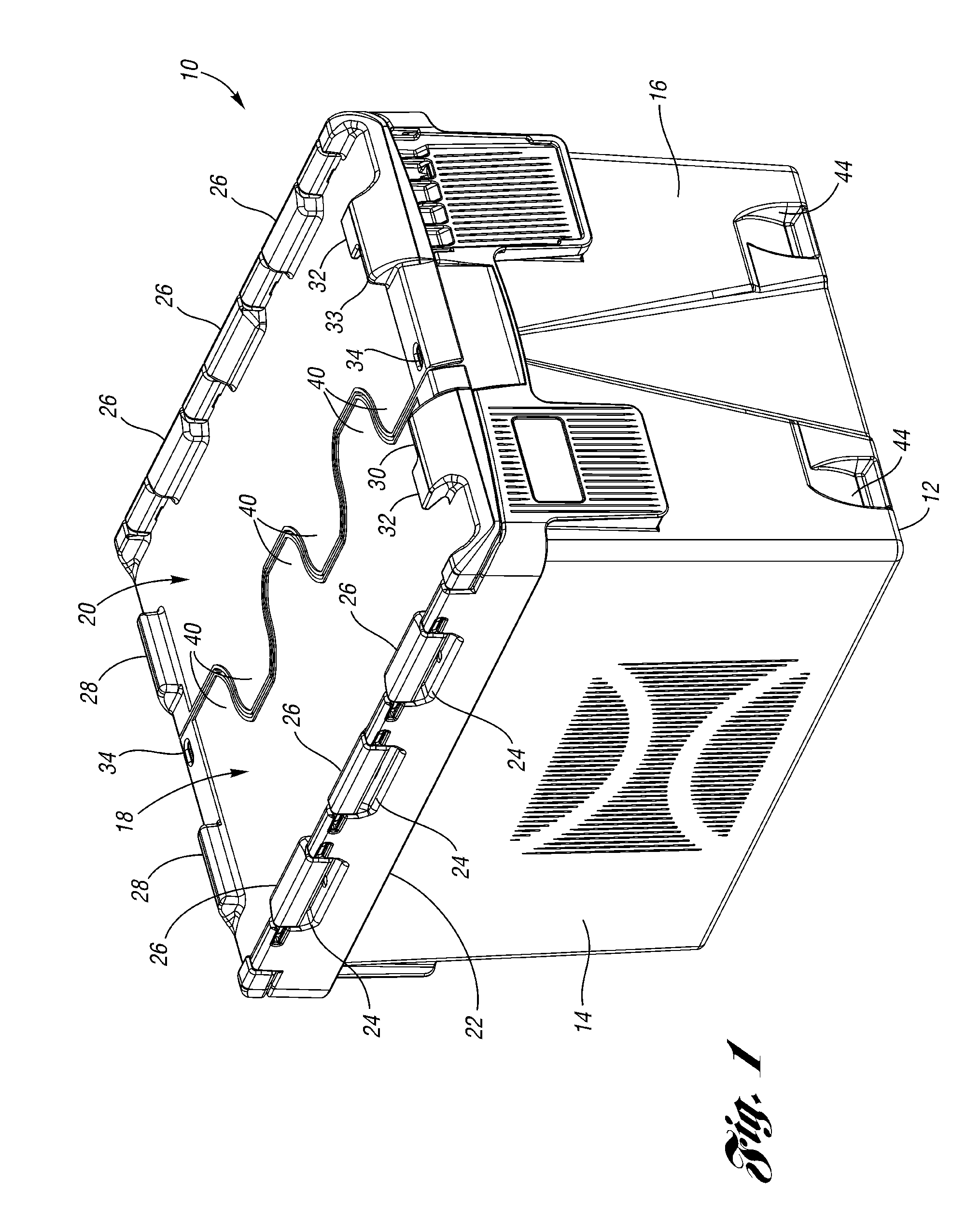 Storage container with hinged lid