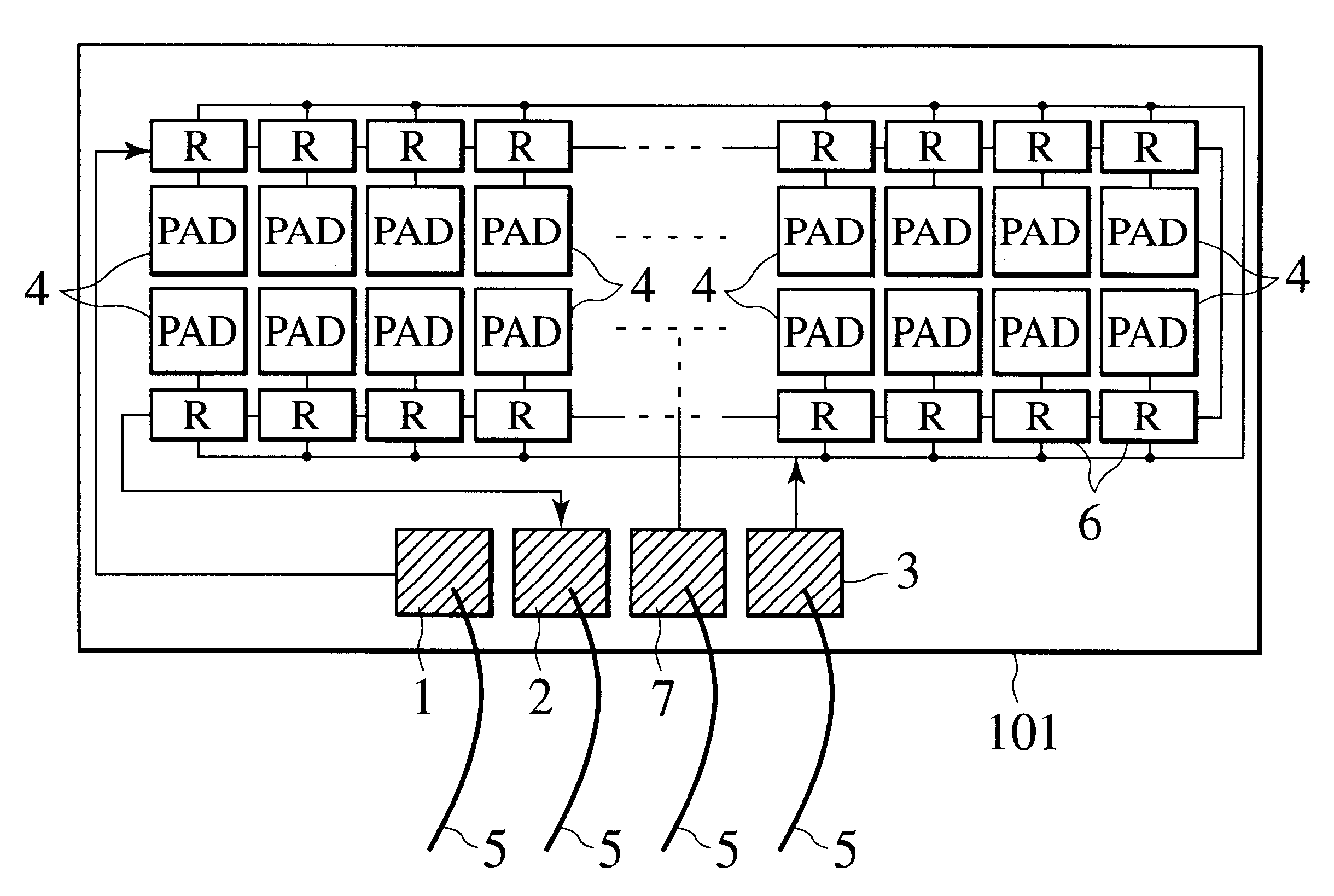 Semiconductor device with test circuit