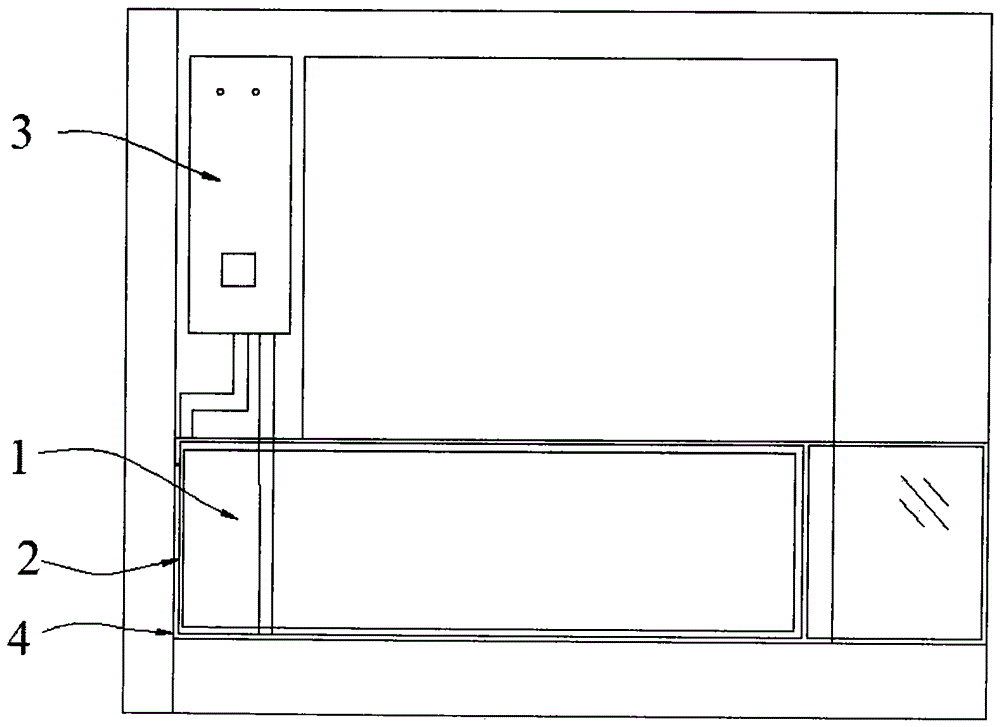 Closed window integrated flat panel solar water heater and installation method thereof