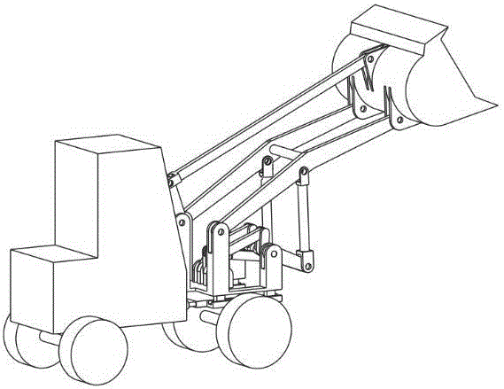 Multiunit connecting rod-driven three-range-of-motion loading robot