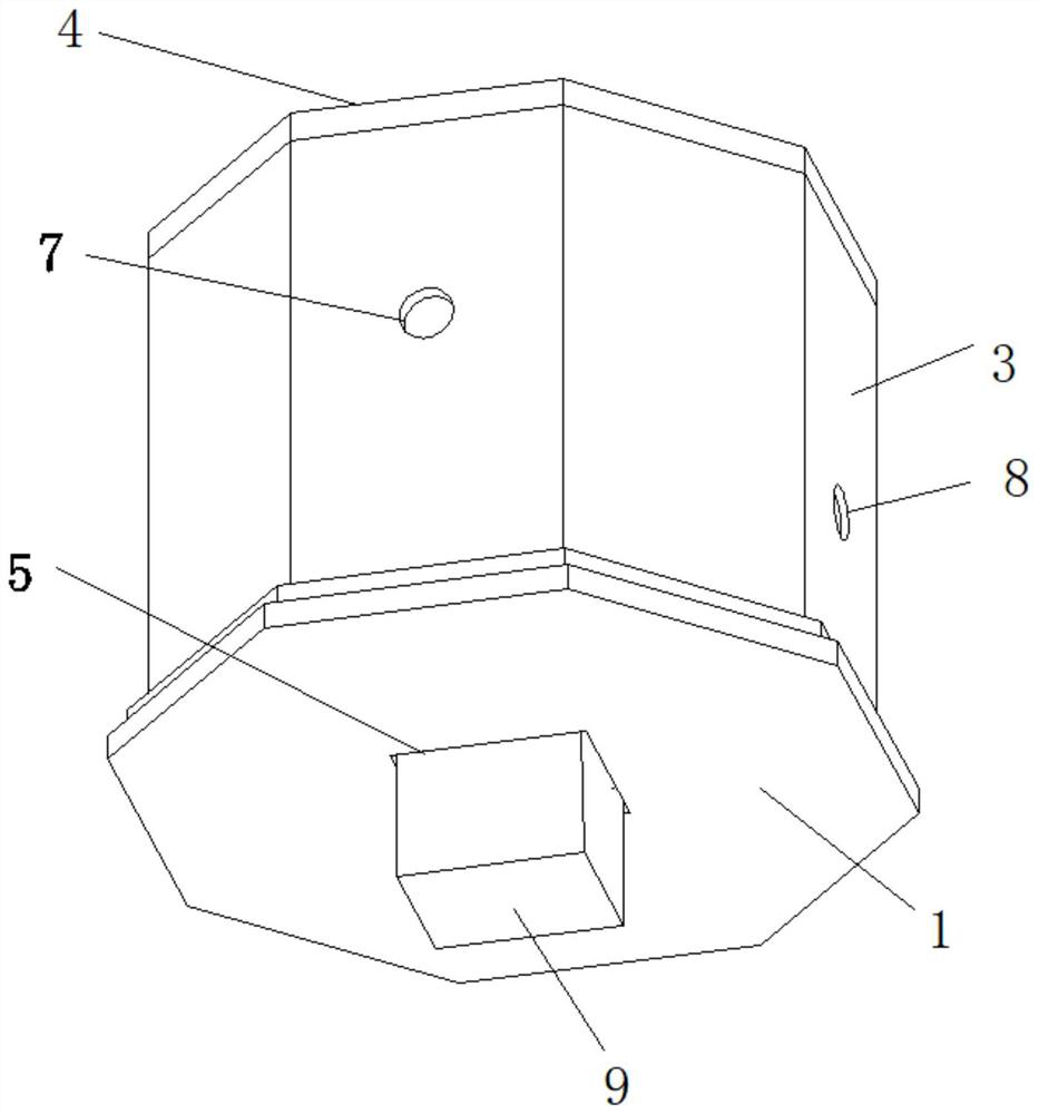 A prefabricated octagonal cable well