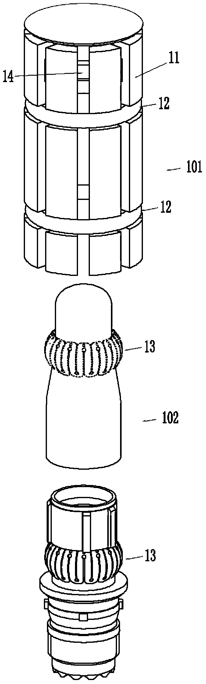 Spring ring assembly fixture and spring ring installation equipment using same