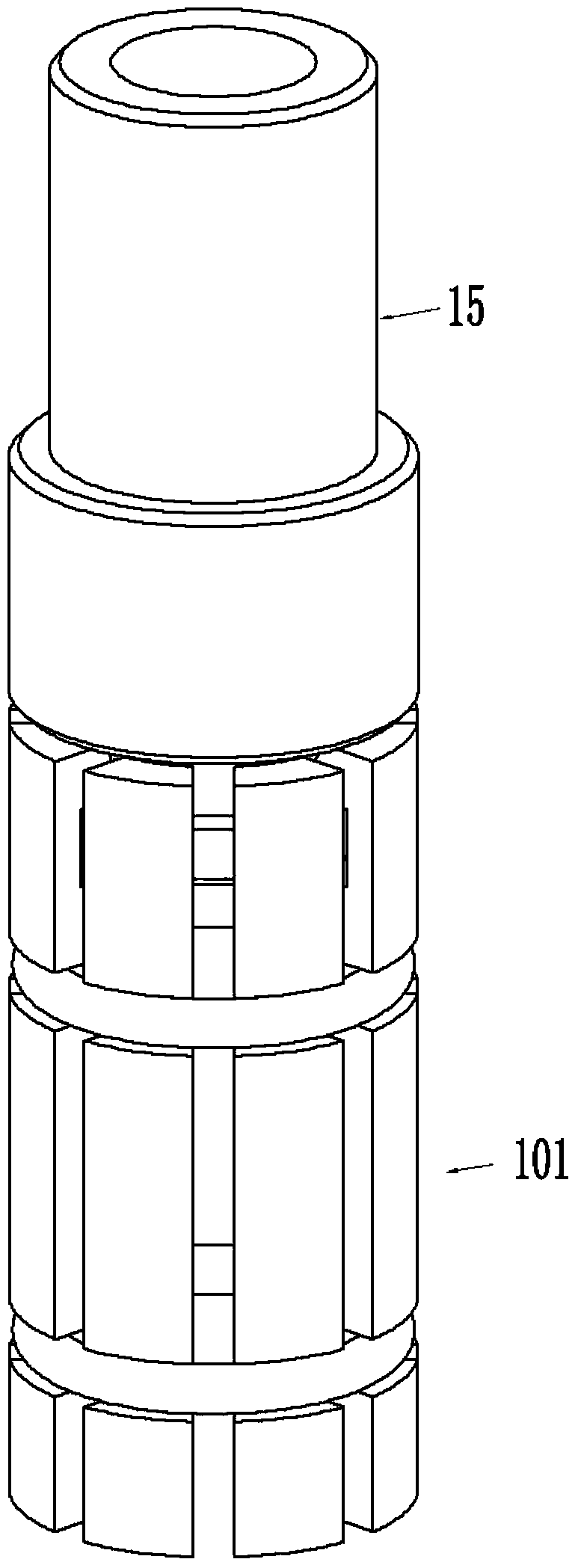 Spring ring assembly fixture and spring ring installation equipment using same