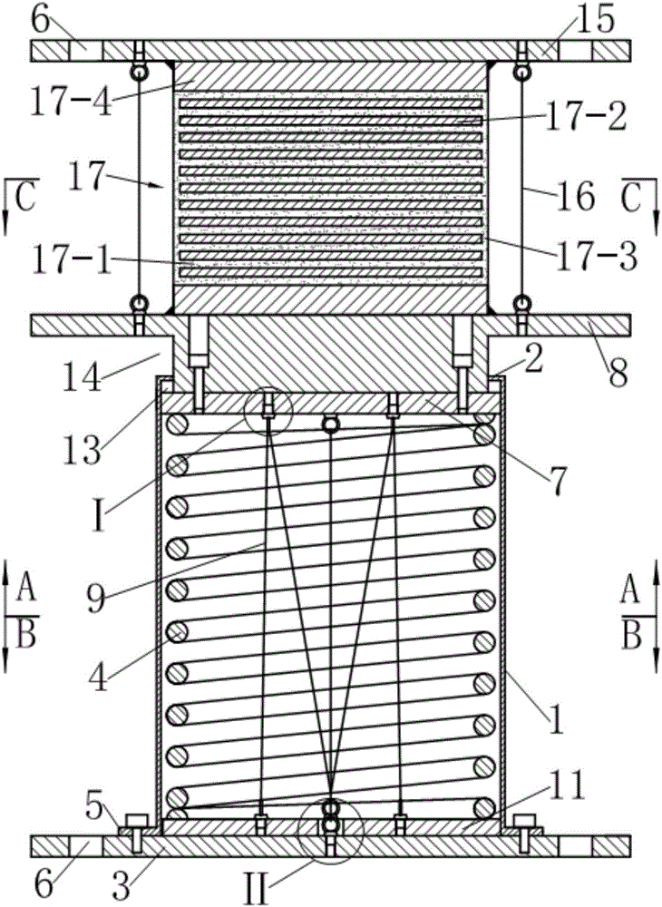 Three-dimensional shock isolation device with vertical initial stiffness capable of being preset