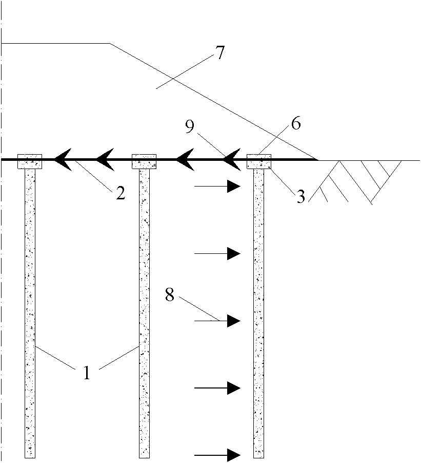 Novel method for processing soft soil subgrade by pile-supporting reinforcing technology