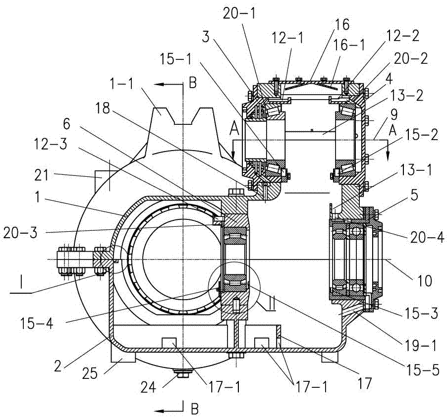 Hydraulic transmission axle gear box body