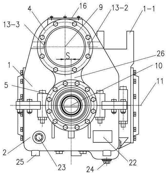 Hydraulic transmission axle gear box body