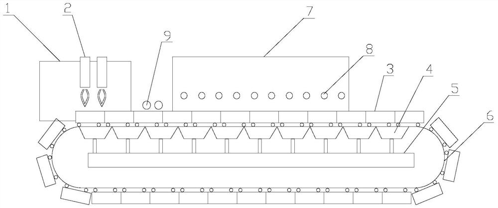 Tangential curtain cooling type gas injection sintering machine and control method thereof