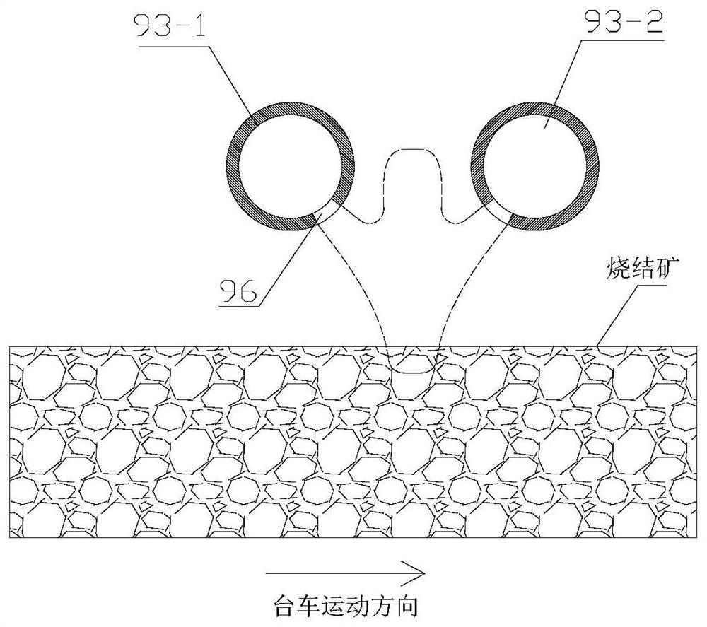 Tangential curtain cooling type gas injection sintering machine and control method thereof